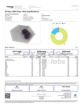 15mg CBN, 3mg D9, 2mg Melatonin Sleep Gummies