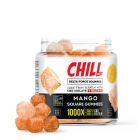 D8 & CBD Blend - Mango Force Gummies - Chill Plus - 1000X