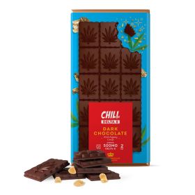 Delta 8 THC Chocolate Bar - Belgium Dark with Popping Candy - Chill Plus - 500mg