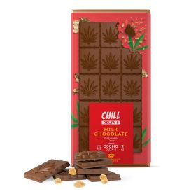 Delta 8 THC Chocolate Bar - Belgium Milk with Popping Candy - Chill Plus - 500mg