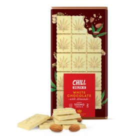 Delta 8 THC Chocolate Bar - Belgium White with Almonds - Chill Plus - 500mg