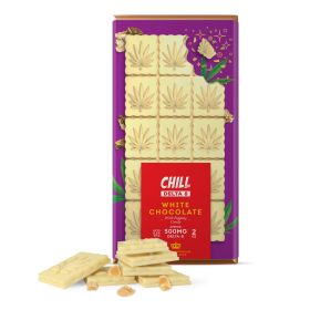 Delta 8 THC Chocolate Bar - Belgium White with Popping Candy - Chill Plus - 500mg