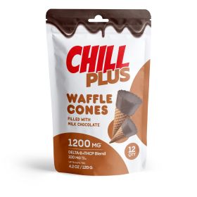 100mg D8, THCP Waffle Cones - Milk Chocolate