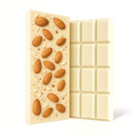 1,200mg White Chocolate & Almonds Bar - Delta 8