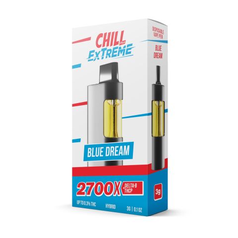 2700mg D8, THCP Vape Pen - Blue Dream - Hybrid - 3ml - Thumbnail 2