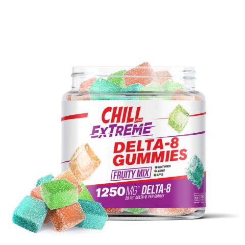 CBD & D8 Blend - Fruity Mix Gummies - Chill Extreme - 1250X - Thumbnail 1