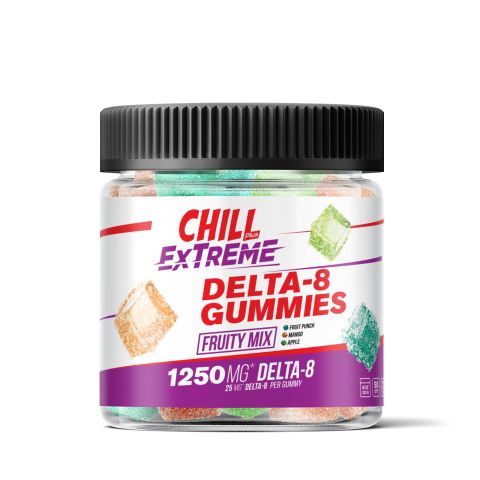 CBD & D8 Blend - Fruity Mix Gummies - Chill Extreme - 1250X - Thumbnail 2
