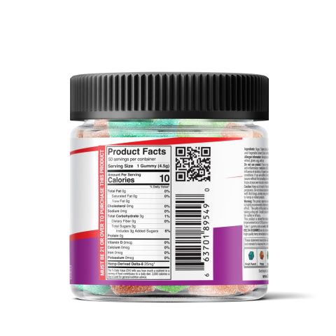 CBD & D8 Blend - Fruity Mix Gummies - Chill Extreme - 1250X - Thumbnail 3
