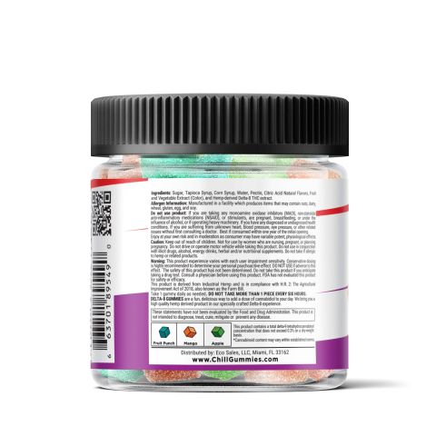 CBD & D8 Blend - Fruity Mix Gummies - Chill Extreme - 1250X - Thumbnail 4