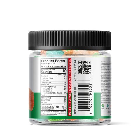CBD & D8 Blend - Fruity Mix Gummies - Chill Plus - 1250mg - Thumbnail 3