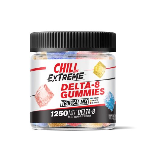 CBD, D8 Blend - Tropical Mix Gummies - Chill Extreme - 1250X - Thumbnail 2