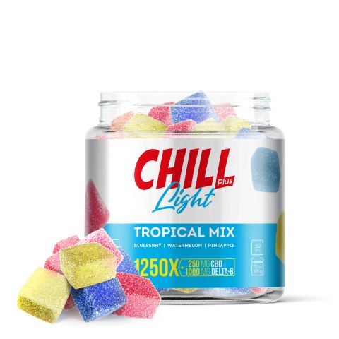 CBD & D8 Blend - Tropical Mix Gummies - Chill Plus - 1250mg - Thumbnail 1