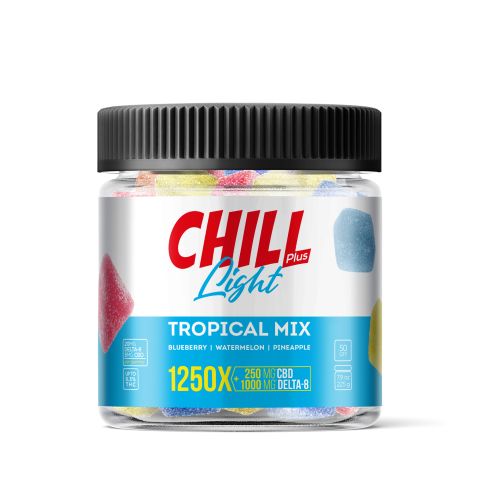 CBD & D8 Blend - Tropical Mix Gummies - Chill Plus - 1250mg - Thumbnail 2