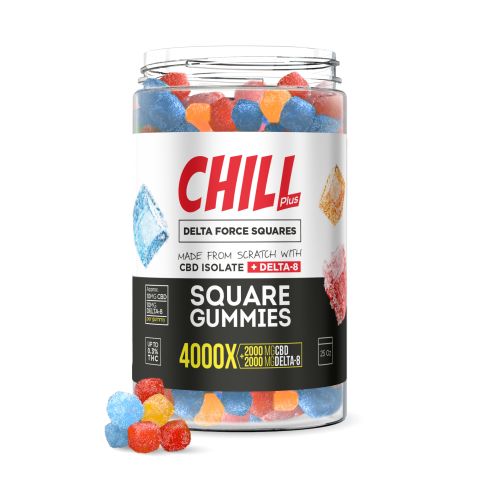 D8 & CBD Blend - Square Gummies - Chill Plus - 4000X - 1