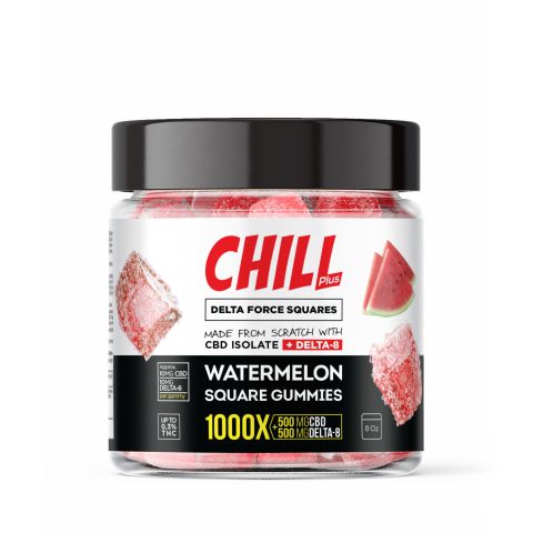 D8 & CBD Blend - Watermelon Gummies - Chill Plus - 1000X - Thumbnail 2