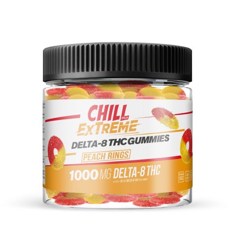 Delta 8 Peach Rings Gummies - Chill Extreme - 1000mg - Thumbnail 2