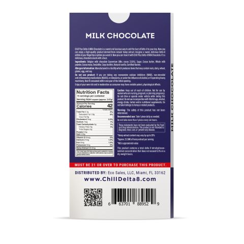 500mg Milk Chocolate Bar - Delta 8 - Thumbnail 3