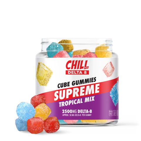 Delta 8 Tropical Mix Supreme Gummies - Chill Plus - 2500mg - 1