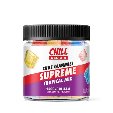 Delta 8 Tropical Mix Supreme Gummies - Chill Plus - 2500mg - Thumbnail 2