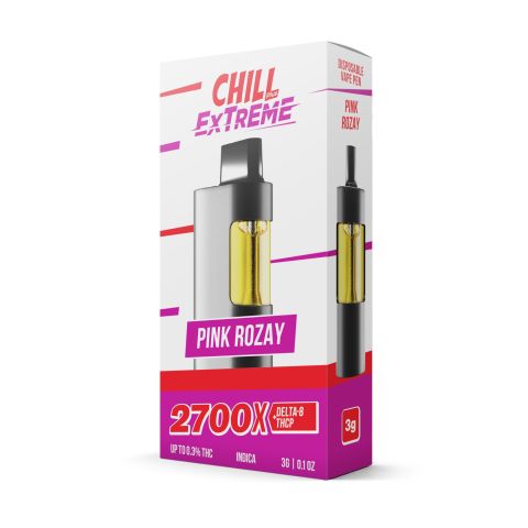 2700mg D8, THCP Vape Pen - Pink Rozay - Indica - 3ml - Thumbnail 2