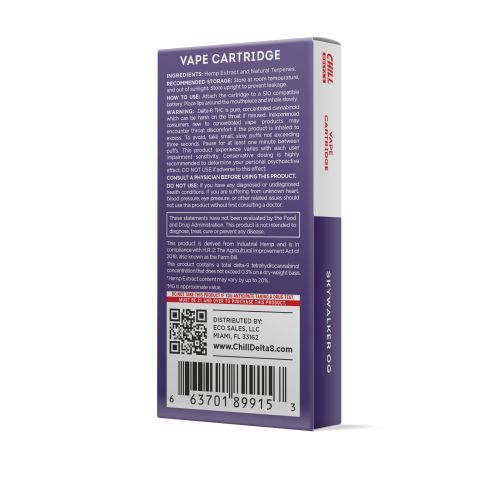 Skywalker OG Delta 8 THC - Cart - 900mg - Chill - Thumbnail 3