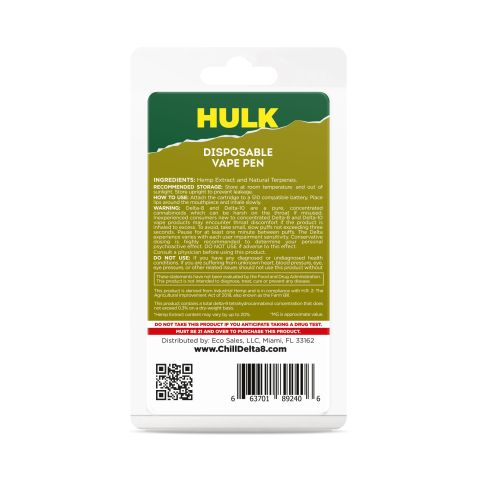 Sour Diesel Delta 8 THC - Disposable - Chill - 920mg - Thumbnail 3
