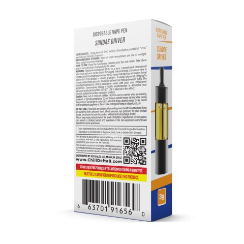Sundae Driver HHC - Disposable - Chill Plus - 2700mg - Thumbnail 3