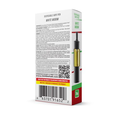 White Widow D8+ Blend - Disposable - Chill Plus - 2700mg - Thumbnail 3