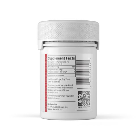 20mg CBD, D8 Capsules - 60ct - Thumbnail 3