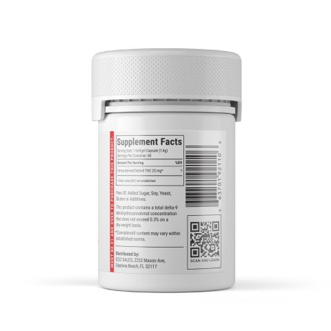 25mg D8 Capsules - 60ct - Thumbnail 3