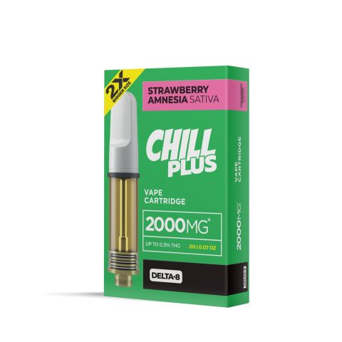 2000mg D8 Vape Cart - Strawberry Amnesia - Sativa - 2ml - Thumbnail 3