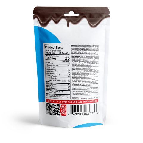 100mg D8, THCP Waffle Cones - Coconut Flakes + Milk Chocolate - Thumbnail 4
