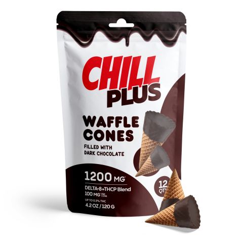 100mg D8, THCP Waffle Cones - Dark Chocolate - Thumbnail 5