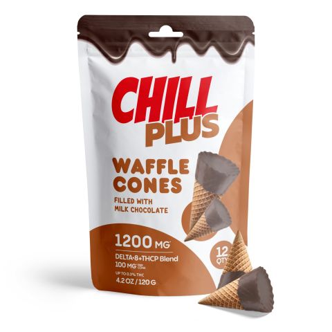 100mg D8, THCP Waffle Cones - Milk Chocolate - Thumbnail 5