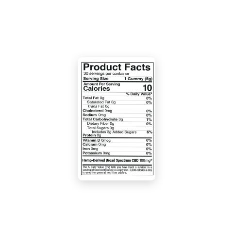 100mg Broad Spectrum CBD Gummies - Berries Mix - Thumbnail 5