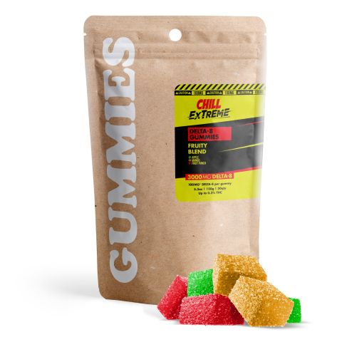 100mg Delta 8 THC Gummies - Fruity Blend - Thumbnail 1