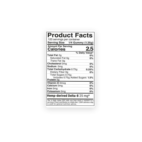 100mg Delta 8 THC Gummies - Fruity Blend - Thumbnail 5