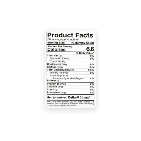 150mg Delta 8 THC Gummies - Tropical Mix - Thumbnail 5