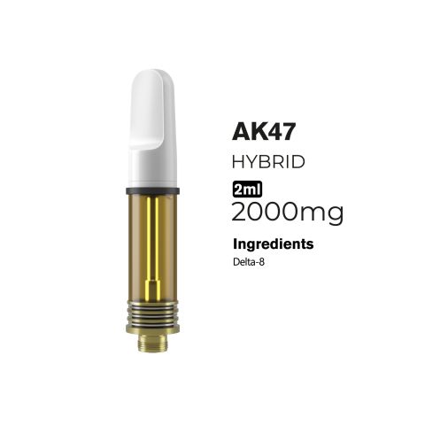 2000mg D8 Vape Cart - AK47 - Hybrid - 2ml - Thumbnail 2