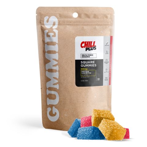 20mg CBD Isolate, D8 Gummies - Delta Force Squares - Thumbnail 1
