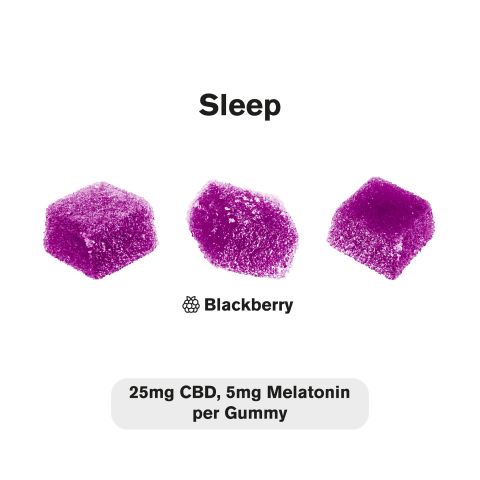 30mg Sleep Gummies - Broad Spectrum CBD, Melatonin - Blackberry - Thumbnail 3