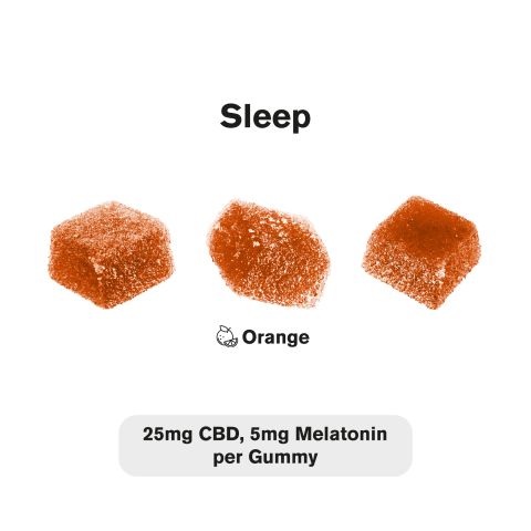 30mg Sleep Gummies - Full Spectrum CBD, Melatonin - Orange - Thumbnail 3