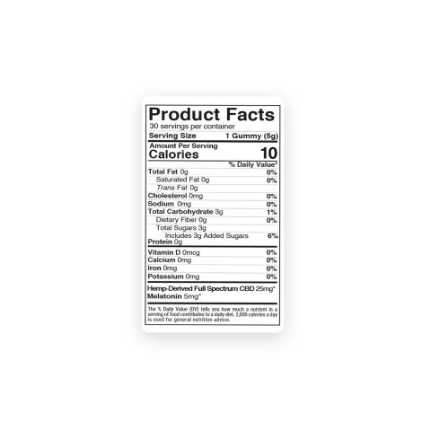 30mg Sleep Gummies - Full Spectrum CBD, Melatonin - Orange - Thumbnail 5