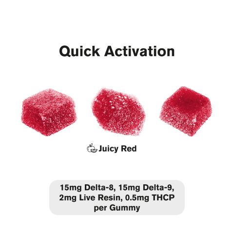 32.5mg D8, D9, Live Resin, THCP Gummies - 30 ct - Thumbnail 3