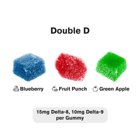 Double D Blend - 25mg Gummies - D8, D9 - Thumbnail 3
