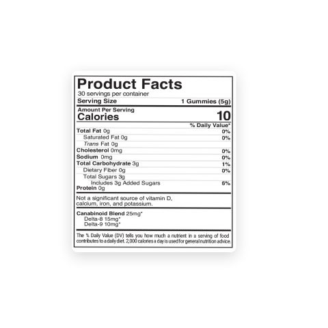Double D Blend - 25mg Gummies - D8, D9 - Thumbnail 5