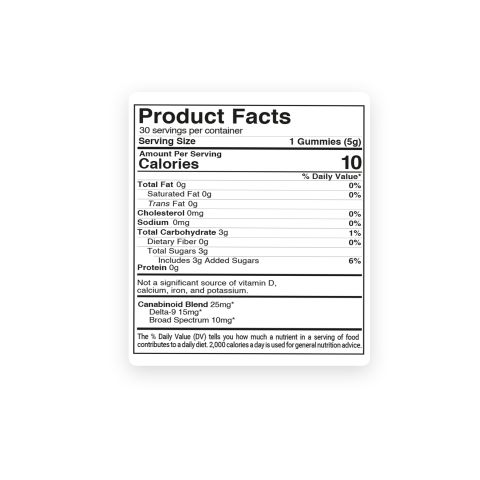 25mg Double Pleasure Blend - D9 & Broad Spectrum CBD - Thumbnail 9