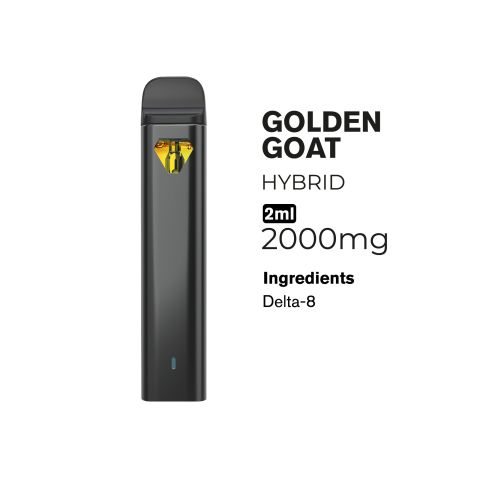 2000mg Delta 8 Vape Pen - Golden Goat - Hybrid - 2ml - Thumbnail 2