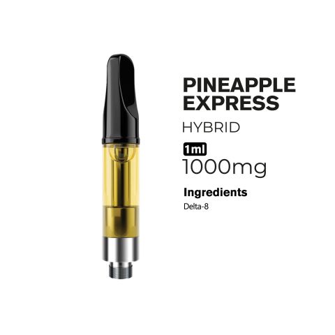 1000mg D8 Vape Cart - Pineapple Express - Hybrid - 1ml - Thumbnail 2