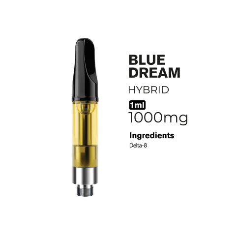 1000mg D8 Vape Cart - Blue Dream - Hybrid - 1ml - Thumbnail 2